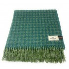 100% Wool Blanket/Throw/Rug Green Celtic Check Design